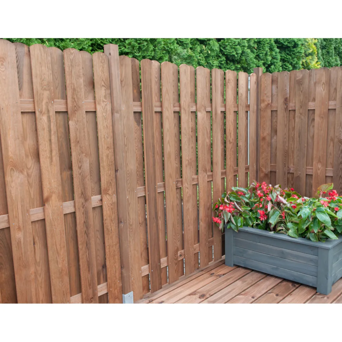 Pfosten Sylt 90x90x1900 cm braun