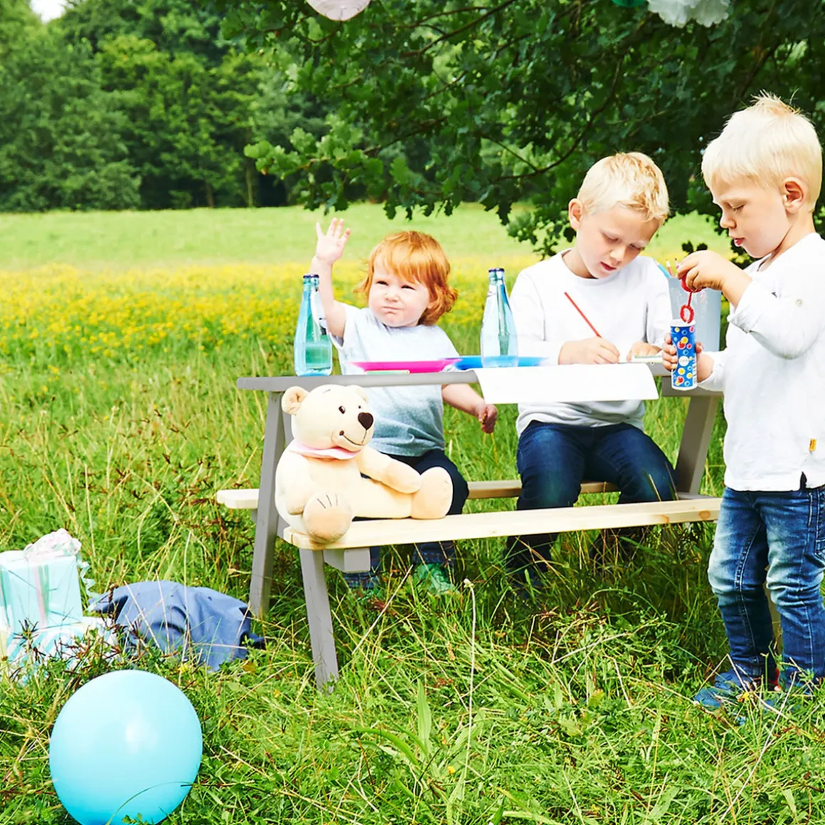 Pinolino Kindersitzgarnitur Nicki für 4 grau