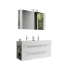Progetto Idea Stella Badmöbel DOMUS 120 weiß mit Spiegelschrank und Lampe