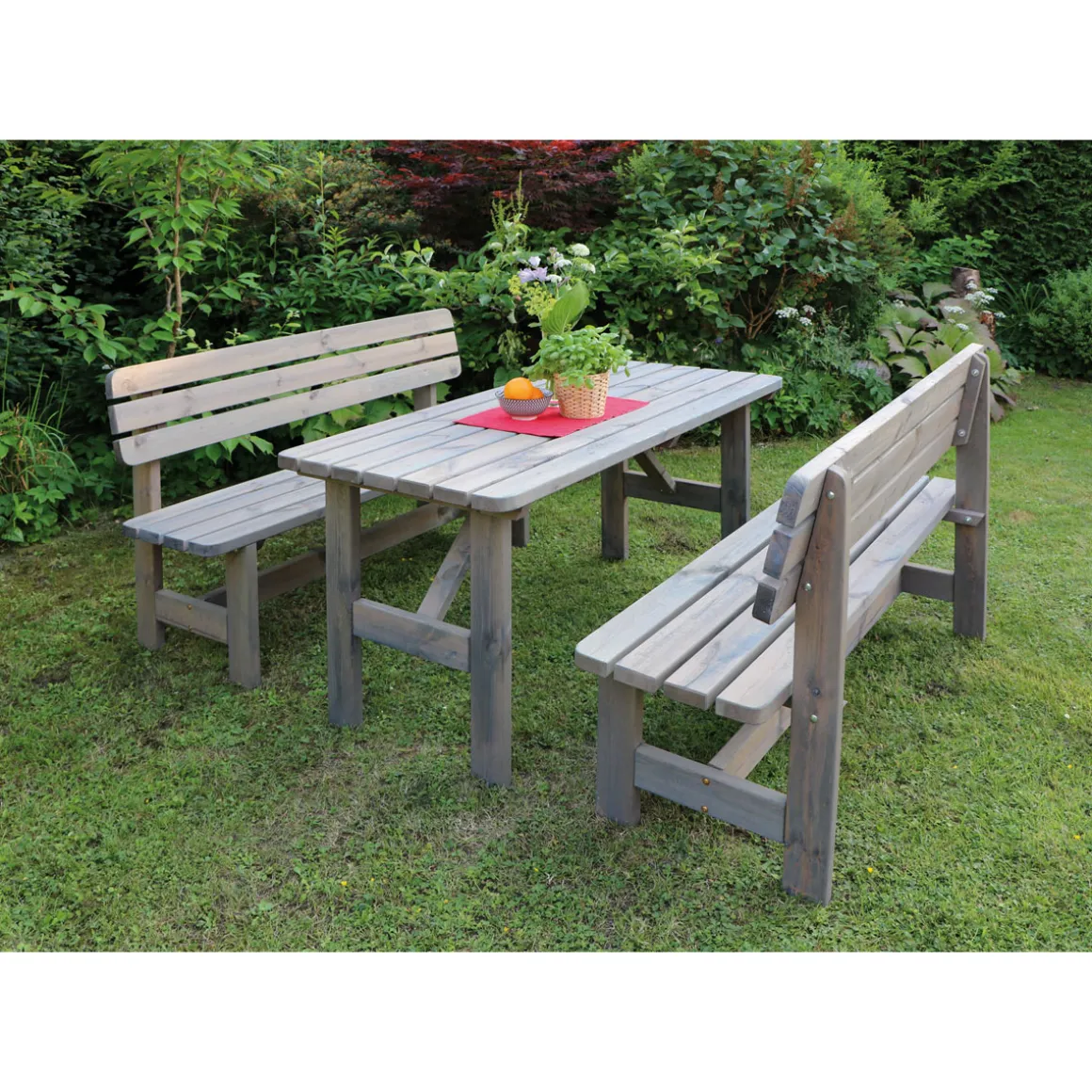 Promadino Holz-Garnitur Summer grau