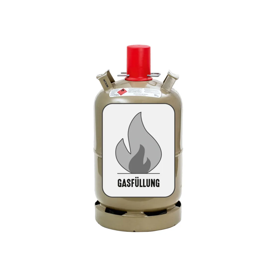 Propangas-Eigentumsflasche Stahl 11 kg Füllung zzgl Pfand