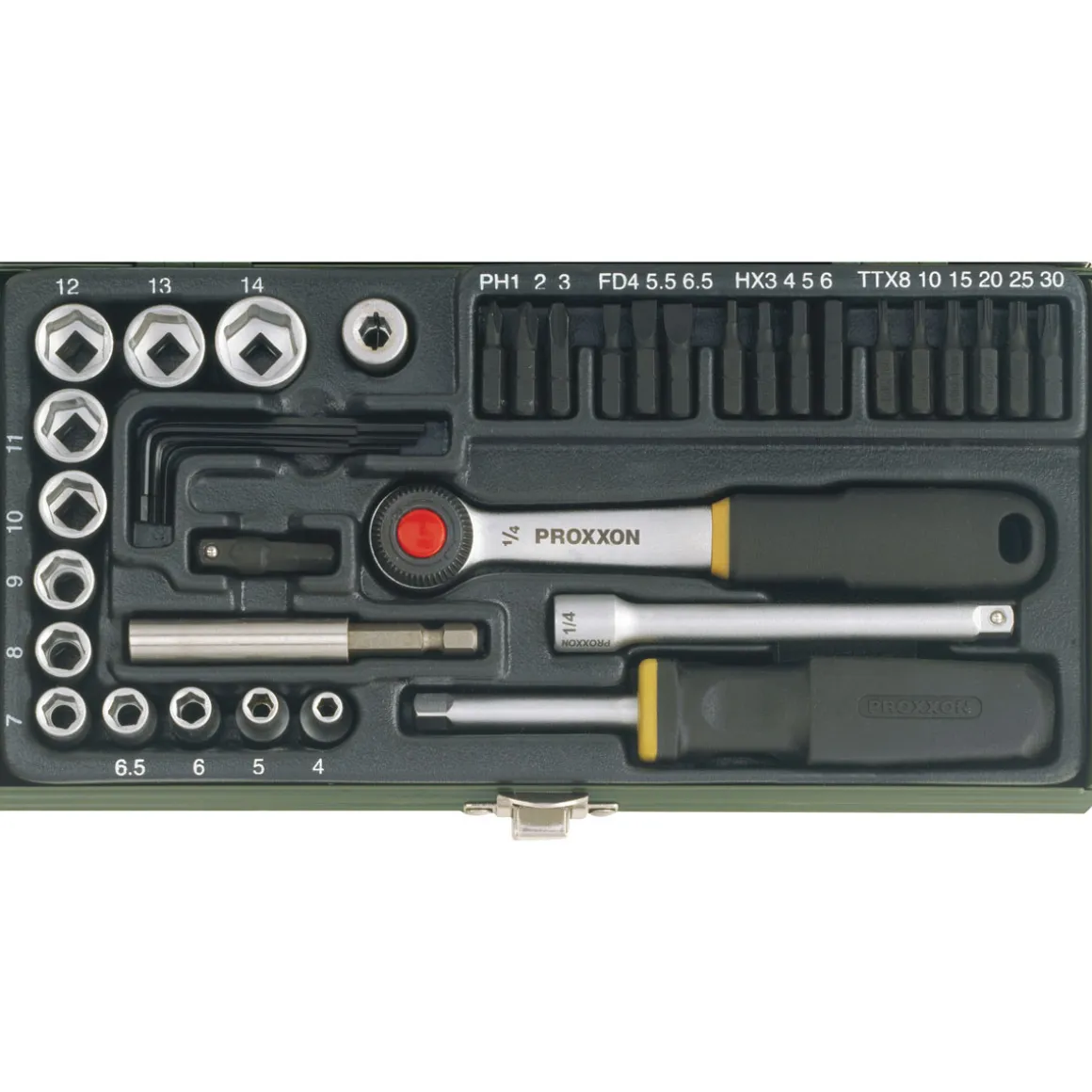 Proxxon Industrial Steckschlüssel-Satz 1/4 Zoll 39-teilig