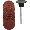 Proxxon Micromot Schleifscheiben Durchmesser 18 mm je 5 Stück Korn 120 und 150 mit Gummiteller