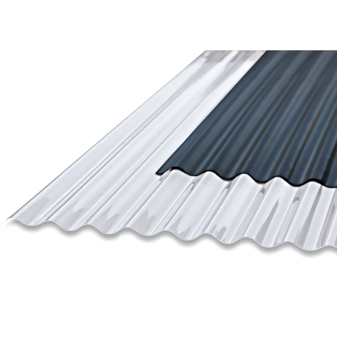 PVC-Wellpappe Sinus transparent 200 x 90 cm