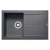 Pyramis Einbauspuele ALAZIA 79 x 50 cm 1B 1D Granit Iron Grey