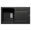 Pyramis Einbauspuele Kartesio 86 x 50 cm 1B 1D Granit Carbon