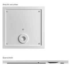 QUICK72 Mineralgruss-Duschwanne Modern Line Steinoptik, Sandstein, 900 / 1400 mm