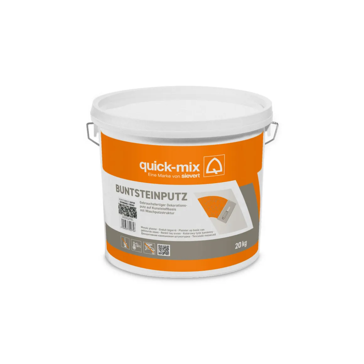 quick-mix Buntsteinputz schwarz-grau 20 kg