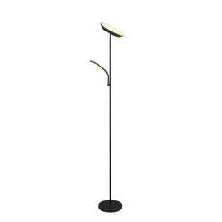 Reality LED Stehleuchte SPECTER schwarz, mit Lesearm