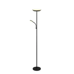 Reality LED Stehleuchte SPECTER schwarz, mit Lesearm