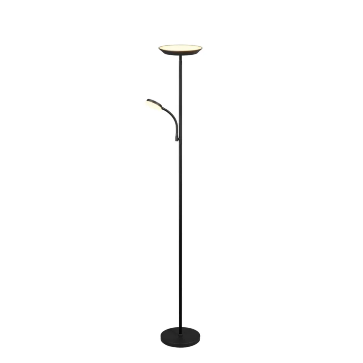 Reality LED Stehleuchte SPECTER schwarz, mit Lesearm