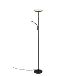 Reality LED Stehleuchte SPECTER schwarz, mit Lesearm