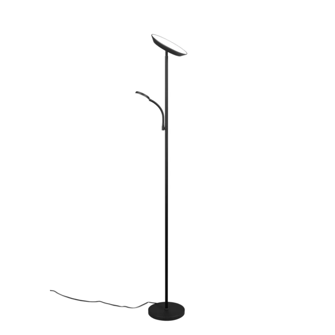 Reality LED Stehleuchte SPECTER schwarz, mit Lesearm