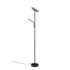 Reality LED Stehleuchte SPECTER schwarz, mit Lesearm