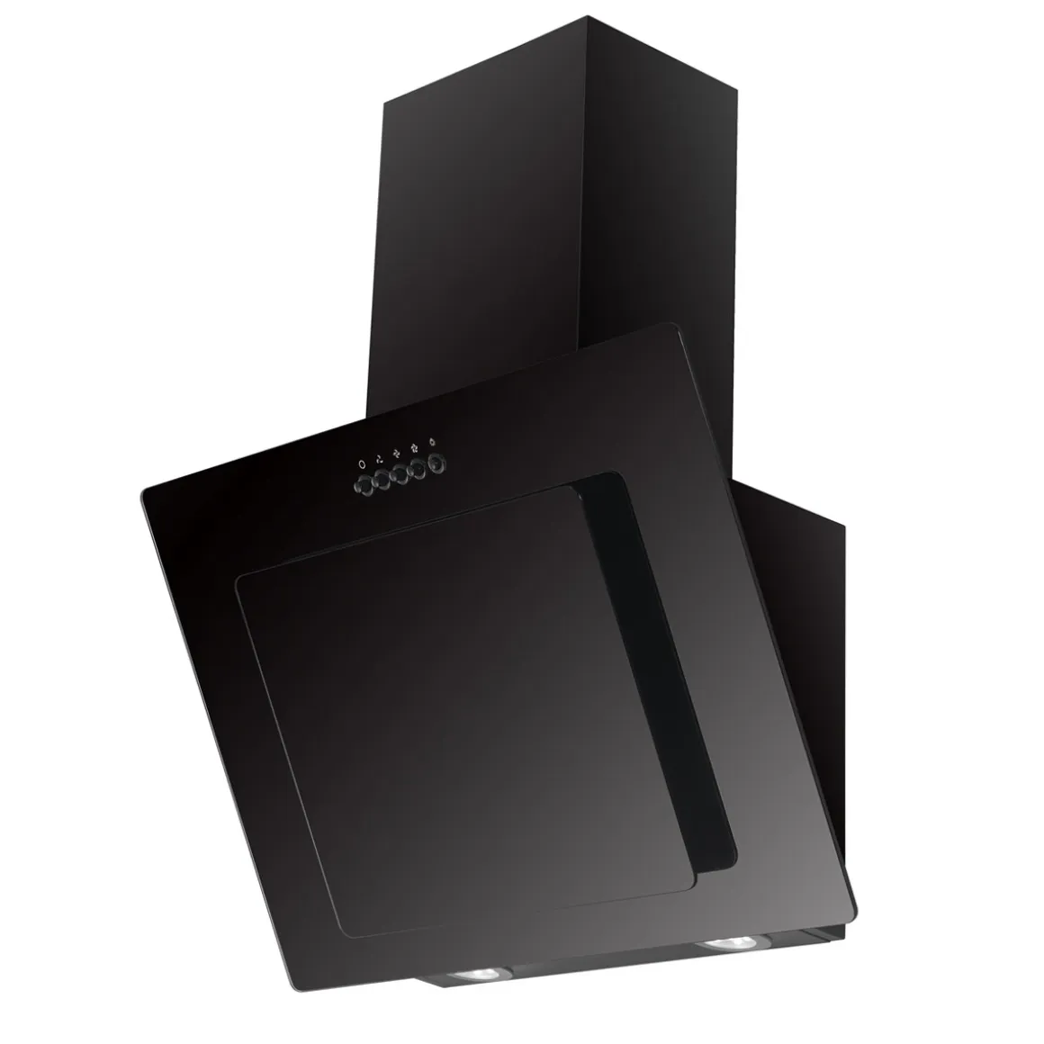 Respekta Haube Schwarz, 60 cm, EEK B3 Leistungsstufen LED-Beleuchtung