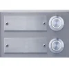 REV Ritter Klingeltaster Aufputz 2-fach mit LED-Beleuchtung und gravierbarem Namensschild Edelstahl