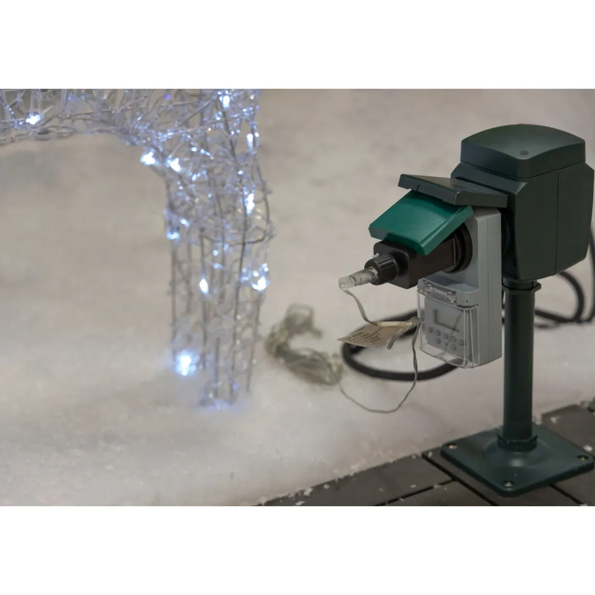 REV Ritter Zeitschaltuhr außen IP44 digital Standard 140 Schaltzeiten grau-grün