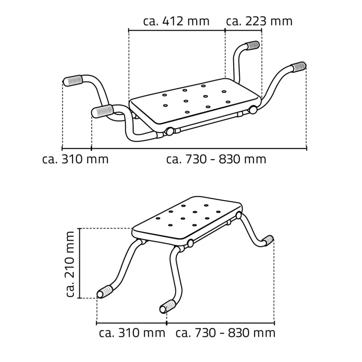 Ridder Badewannen-Sitz / Schemel Sid weiß