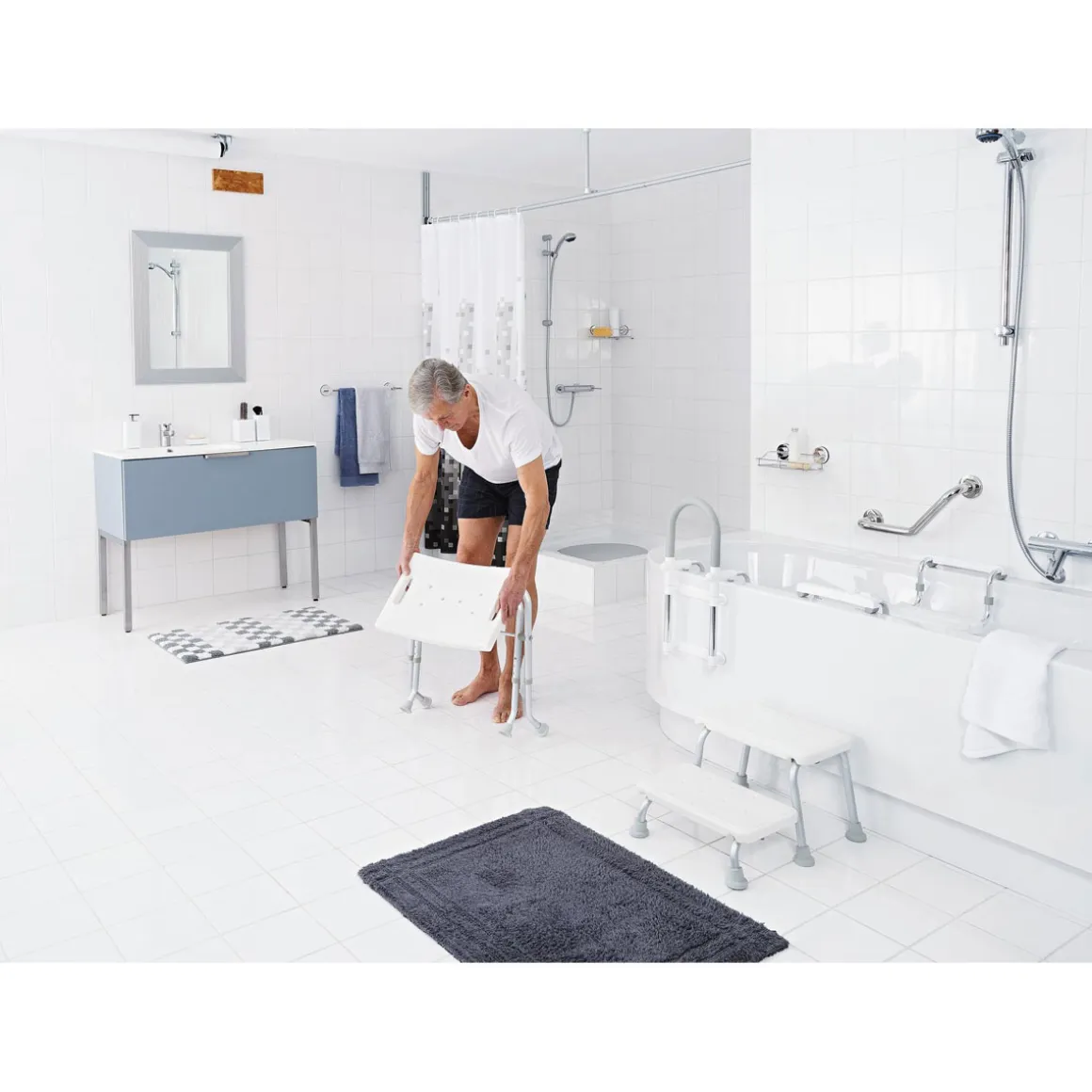 Ridder Bad-Hocker klappbar höhenverstellbar
