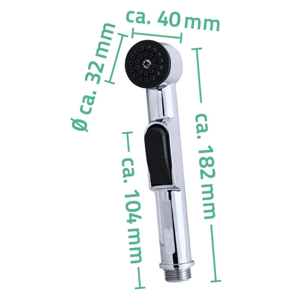 Ridder Duschkopf Santa Cruz mit Schalter chrom