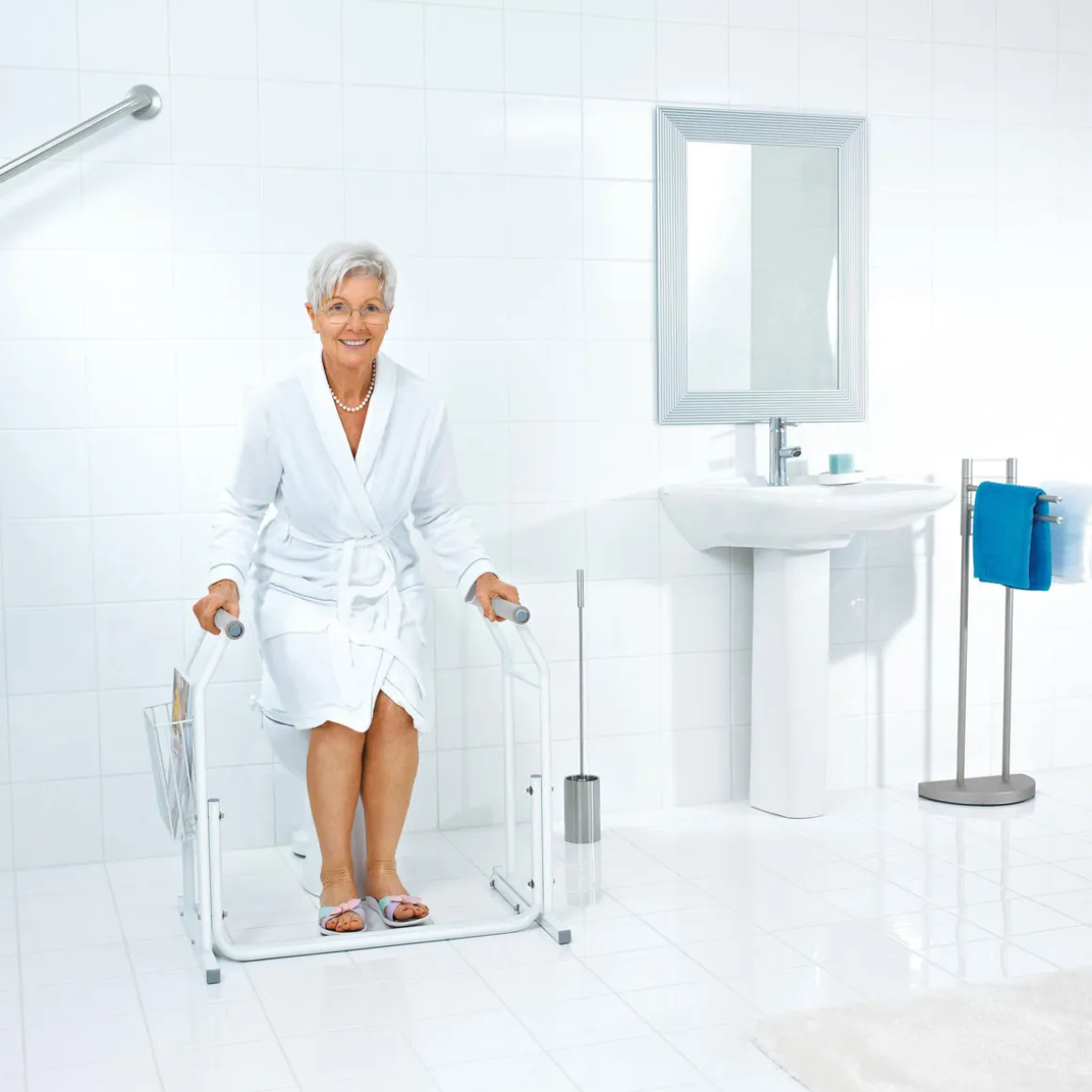 Ridder Mobile WC-Aufstehhilfe inkl Ablagekorb weiß