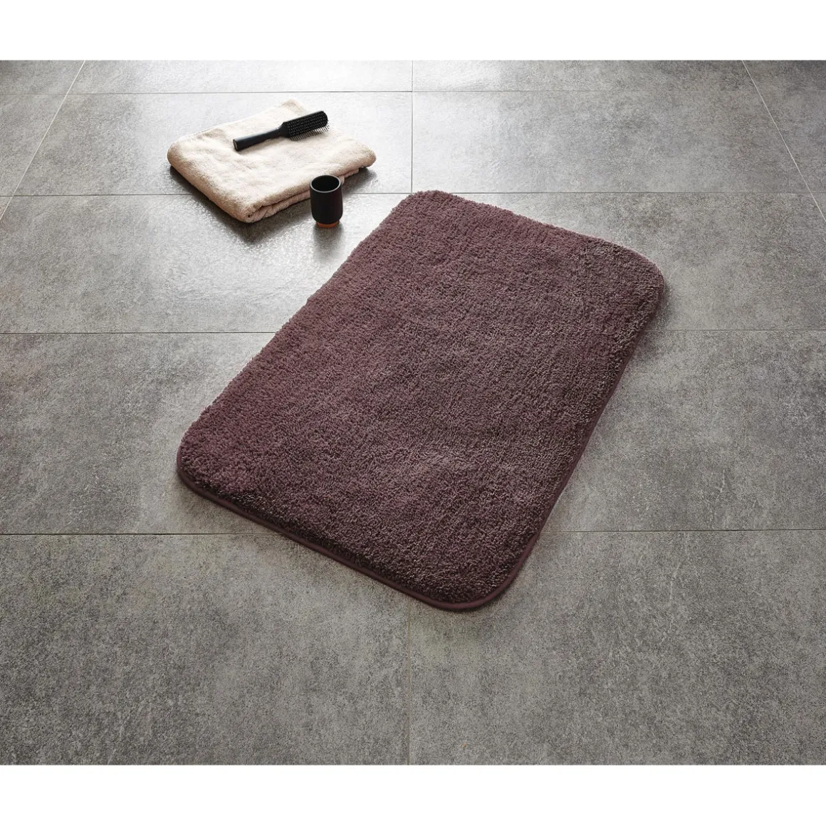 Ridder Teppich Chic 55 x 50 cm stone Polyester-Microfaser