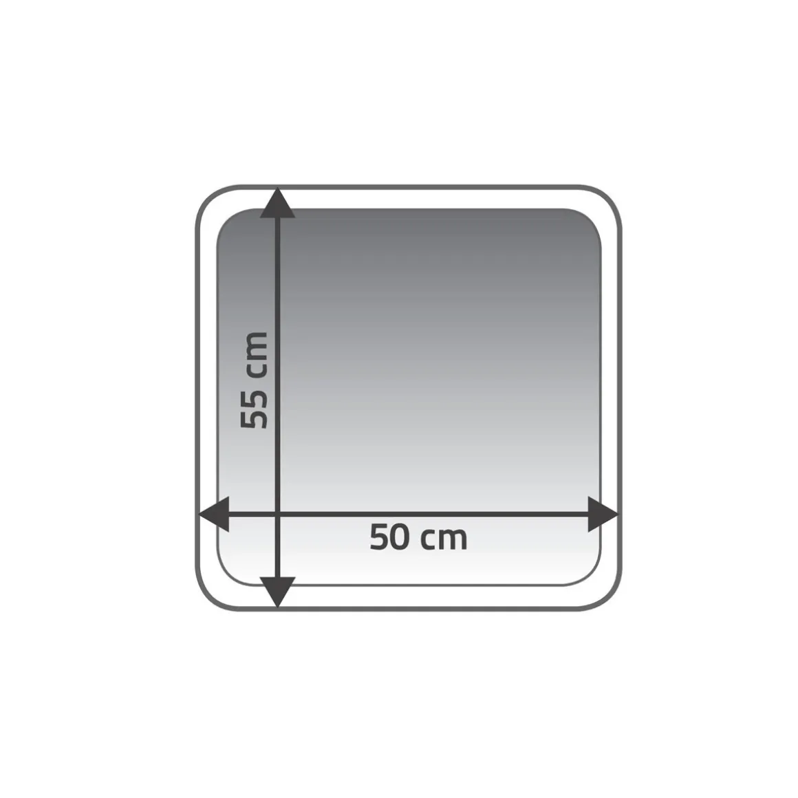 Ridder Teppich Chic 55 x 50 cm stone Polyester-Microfaser
