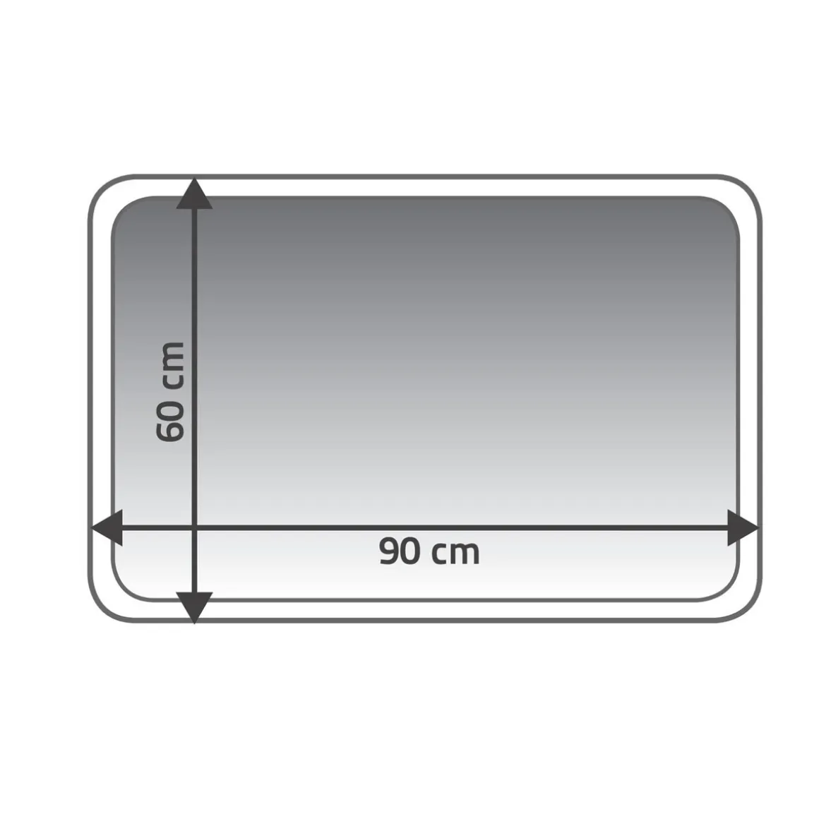 Ridder Teppich La Ola 60 x 90 cm schwarz Polyester