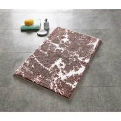 Ridder Teppich Marmor 60 x 90 cm beige-weiß Polyester-Microfaser