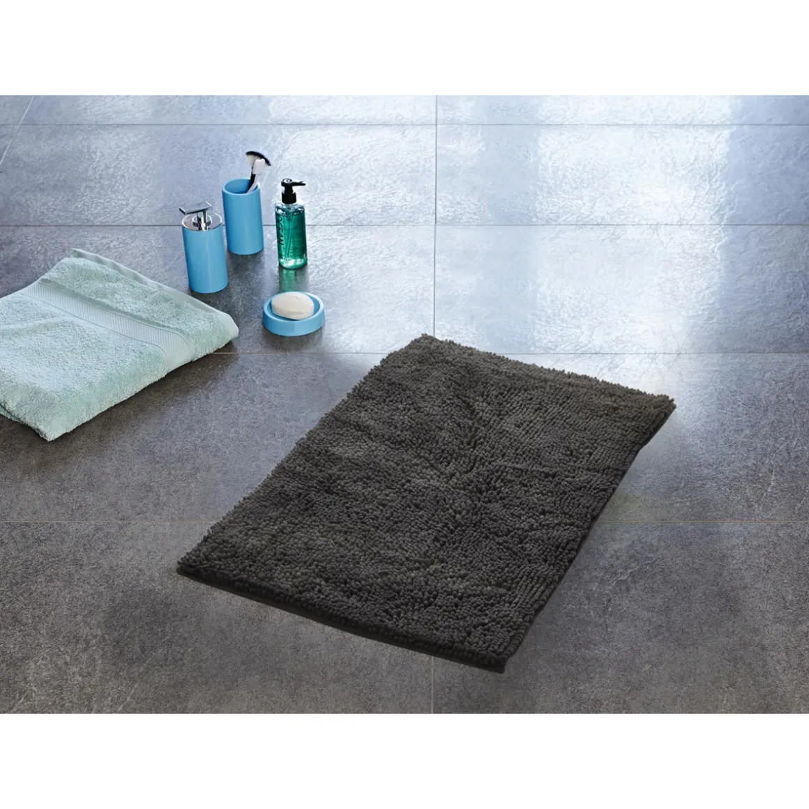 Ridder Teppich Soft 55 x 85 cm anthrazit Polyester-Microfaser