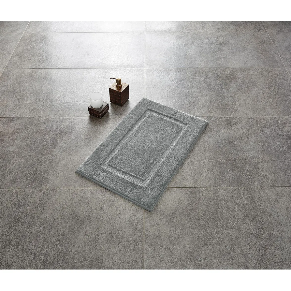 Ridder Vorleger Stadion 50 x 50 cm hellgrau Polyester-Microfaser