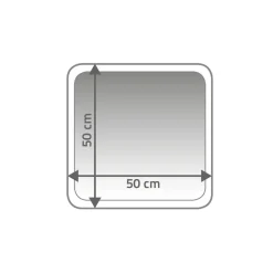 Ridder Vorleger Stadion 50 x 50 cm hellgrau Polyester-Microfaser