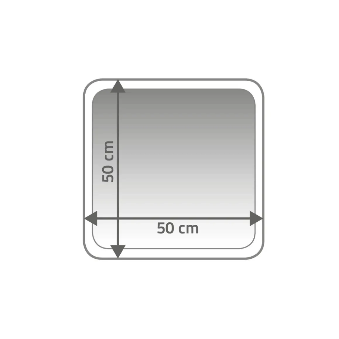 Ridder Vorleger Stadion 50 x 50 cm hellgrau Polyester-Microfaser