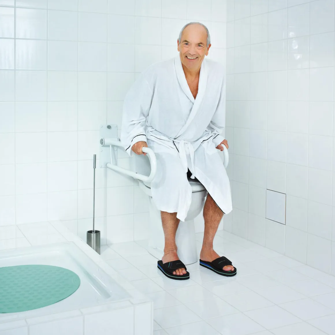 Ridder WC-Aufstehbügel 76 cm klappbar weiß