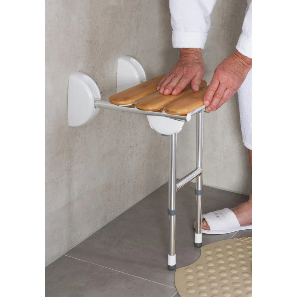 Ridder XL-Adapter für Duschklappsitz Pro chrom