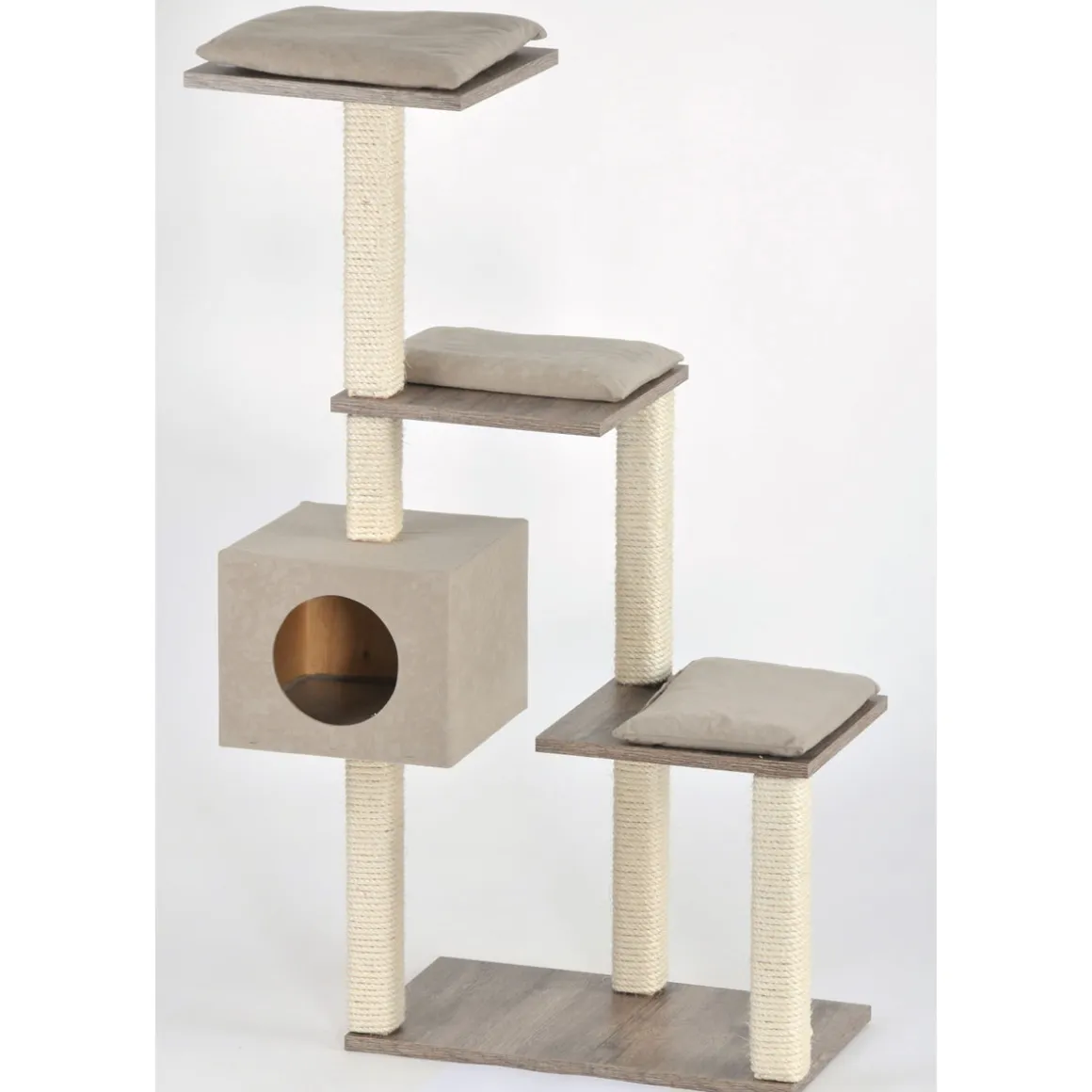 Rohrschneider Kratzbaum „Stufenboy Cosy“ Sanremodekor-Kissen, sand