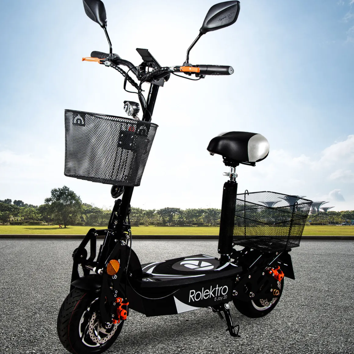 Rolektro E-Scooter „E-Joy 20“, faltbar, Schwarz