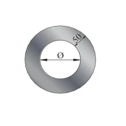 Rosette 5 cm DM 135 mm schwarz