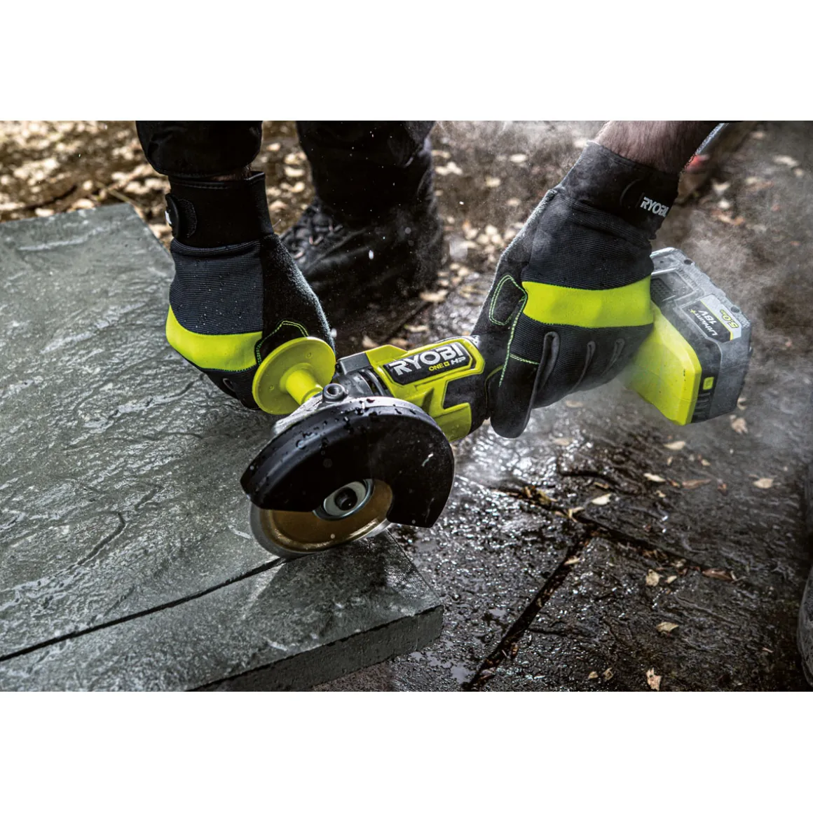 Ryobi Akku-Winkelschleifer RAG18X-0 ohne Akku und Ladegerät