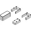 Scanbad Abstandhalter 2 x 6 mm für Tür mit Festteil