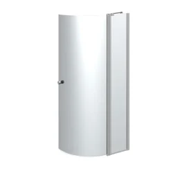 Scanbad Drehtür mit Festteil 200 x 86-88 cm 90 Grad klar