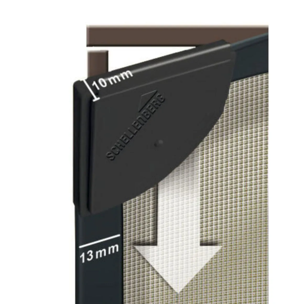 Schellenberg Insektenschutz-Magnetrahmen 100 x 120 cm anthrazit