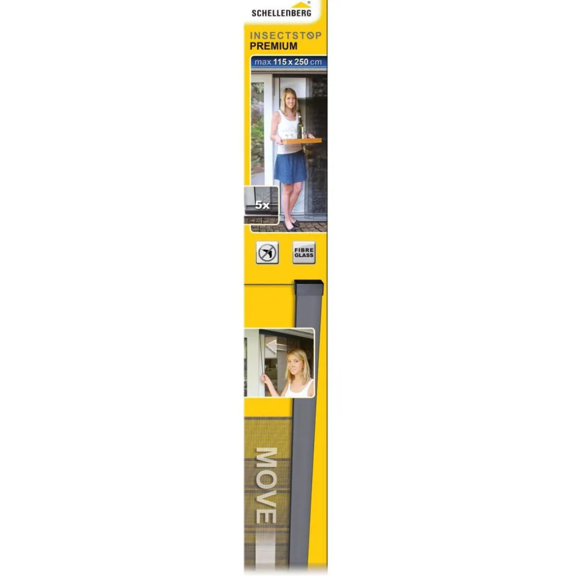 Schellenberg Insektenschutz-Vorhang Premium 115 x 250 cm anthrazit