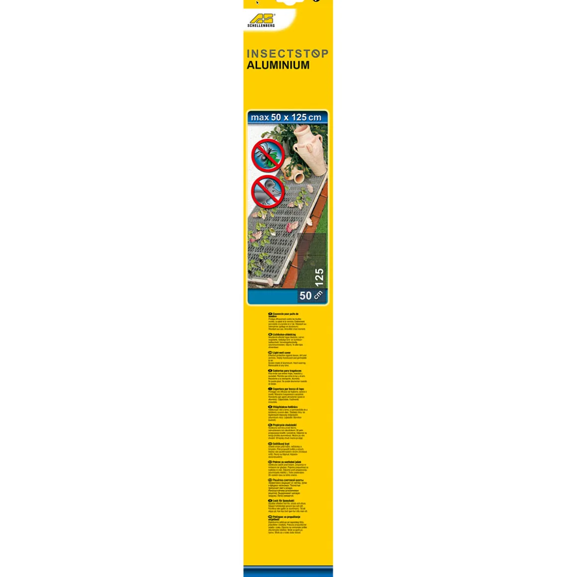 Schellenberg Lichtschacht-Gitter Sauberer Lichtschacht Aluminium 50 x 125 cm