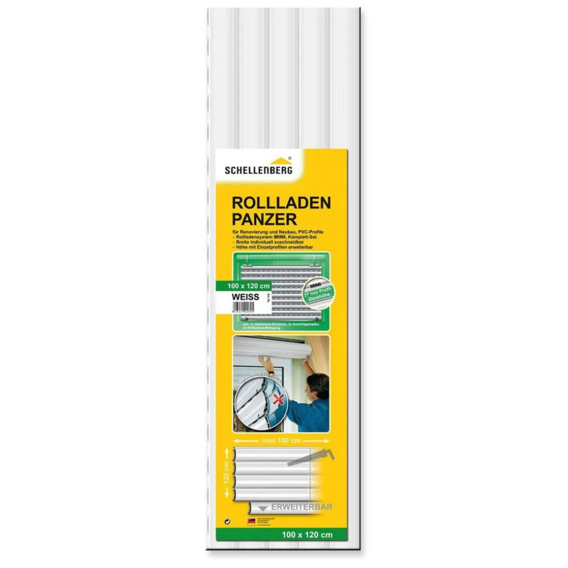 Schellenberg Rolladen Komplett-Set Mini 120 x 140 grau