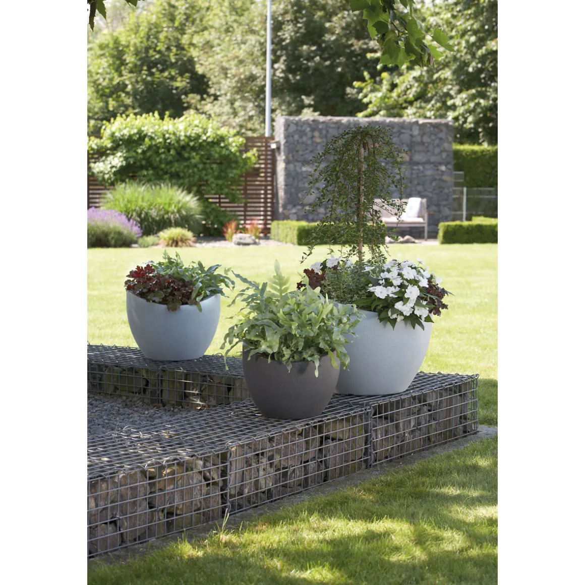 Scheurich Pflanzgefäß Stony 250 60 cm grau