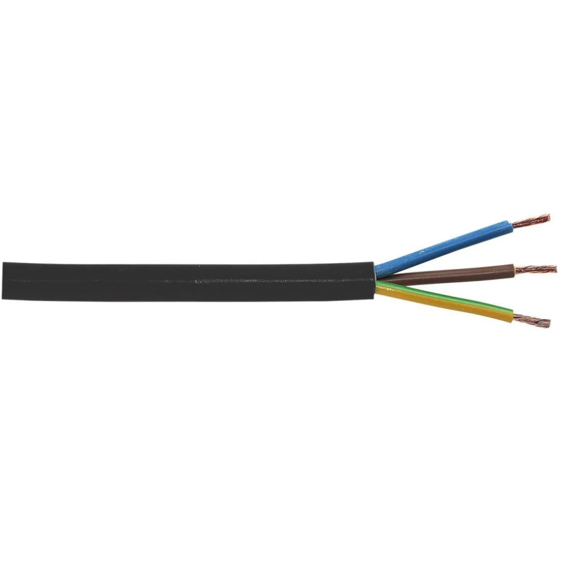 Schlauchleitung H05VV-F 3G 1,5 schwarz Meterware