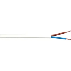 Schlauchleitung H03VVH2-F 2 x 0,75 weiß 5 m