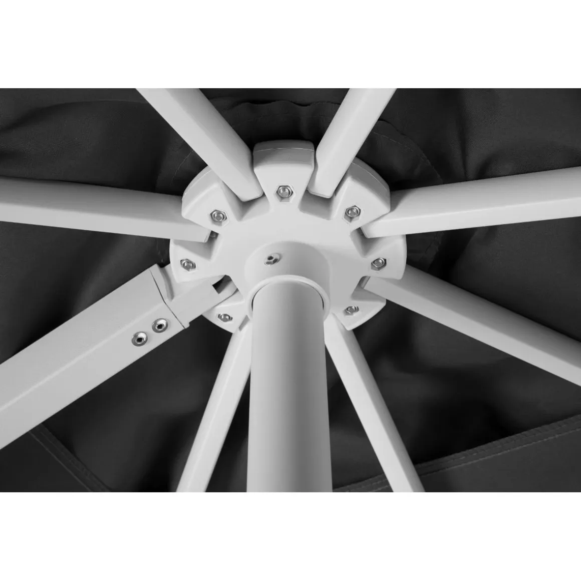 Schneider Schirme Ampelschirm Rhodos Twist Bianco 300 x 300 anthrazit
