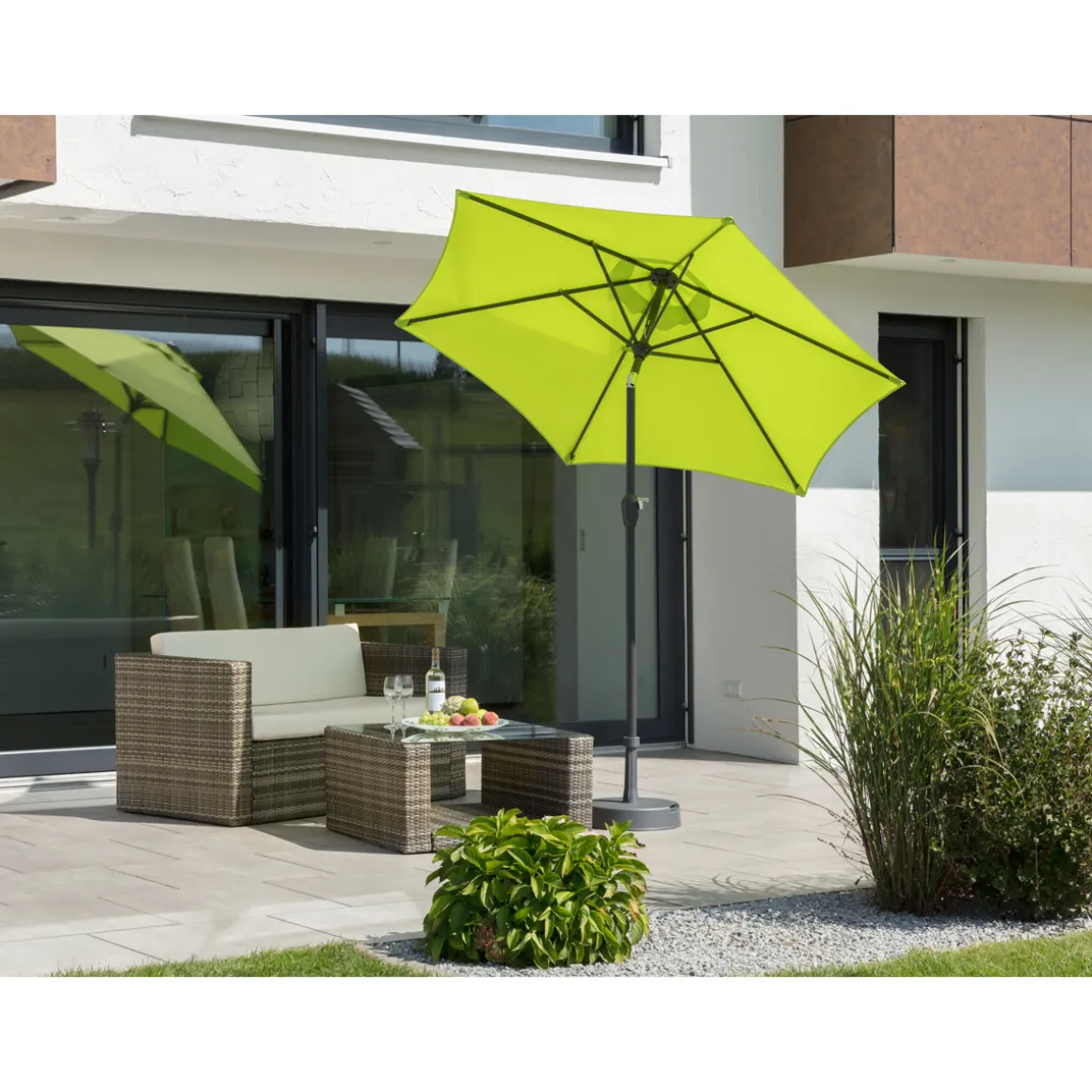Schneider Schirme Sonnenschirm Bilbao Durchmesser 220 cm apfelgrün